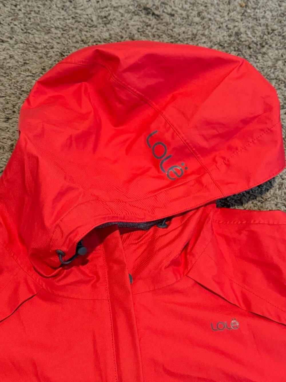 Lole Women's Rain Trench Coat - Waterproof Sealed Seams - Red - Size L - Picture 7 of 16